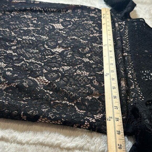 Loft Boudoir Lace Cold Shoulder Black Nude Dress size 4 NEW NWT - Picture 10 of 16